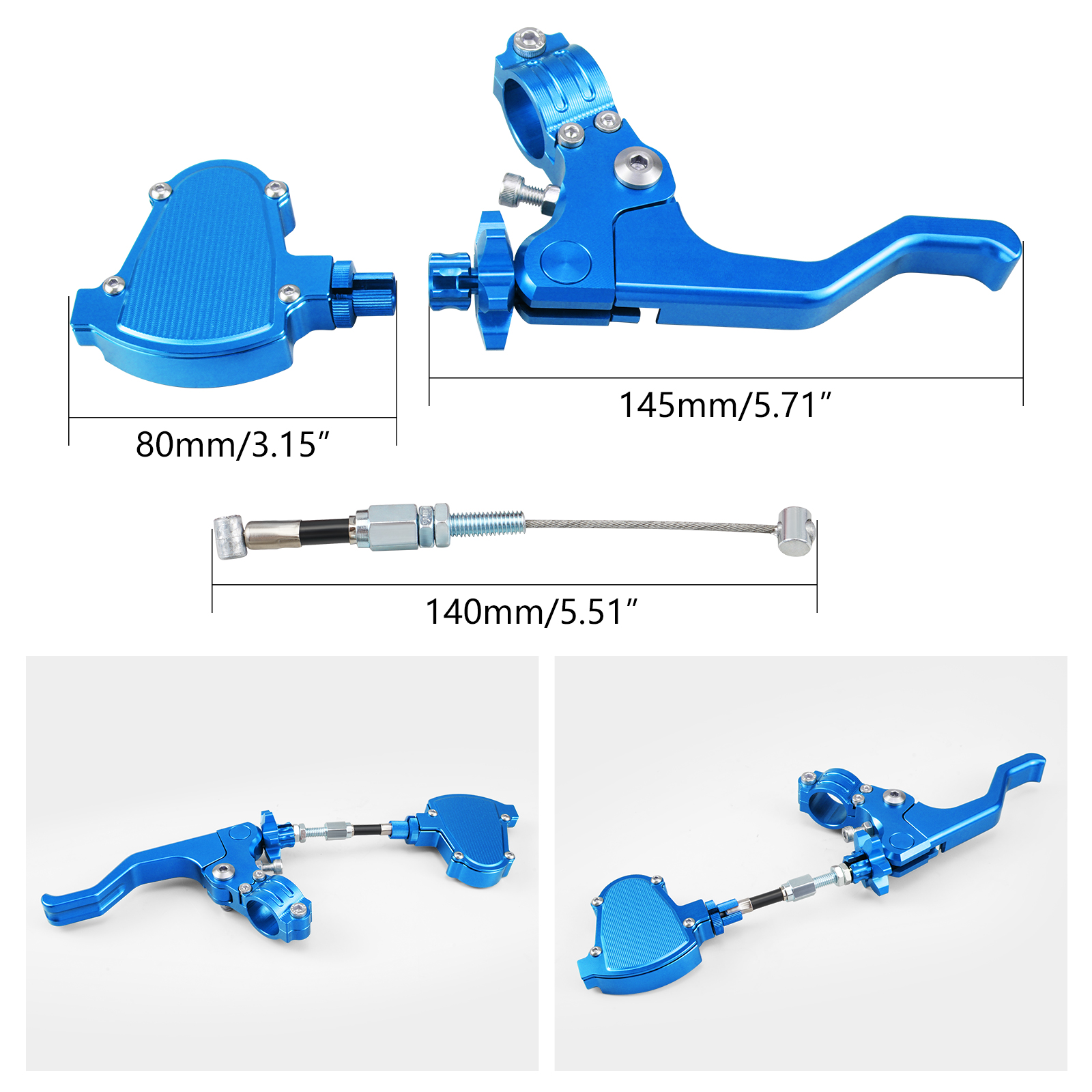 Levier D'Embrayage CNC Aluminium Pour Moto - Réduction 50% Effort, Universal Cable Clutch - Couleurs Multiples